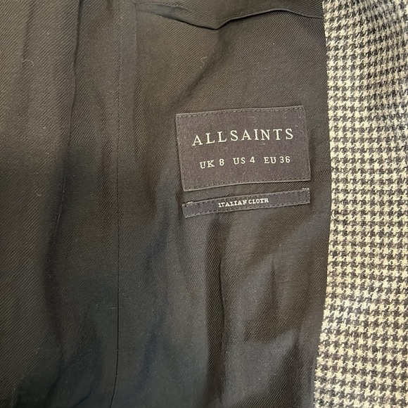 All Saints Leni Puppytooth Coat Size 4US - Picture 11 of 12